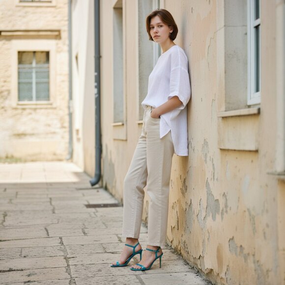 PRE-OWNED DESIGNER STUART WEITZMAN PATENT LEATHER BLUE ANLE STRAP SANDAL'S 8.5 M - Picture 1 of 13